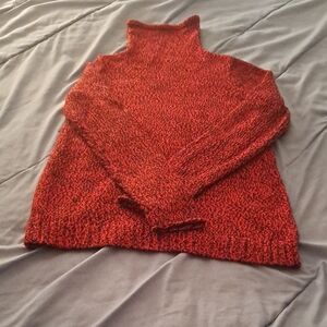 The Limited Marled Red Turtleneck Sweater